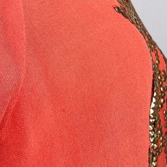 CONTREPOINT "McBling" Salmon 2000's Clubwear Drop Waist Tunic - Picture 10 of 13